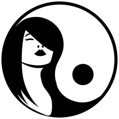 Wall Sticker Woman Yin Yang