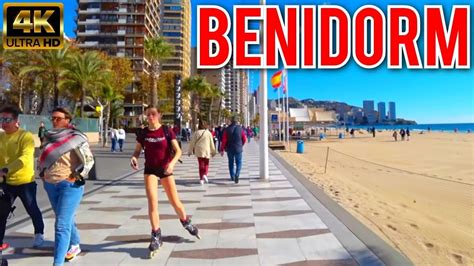 BENIDORM LEVANTE BEACH ON DECEMBER Costa Blanca SPAIN Walking Tour K YouTube