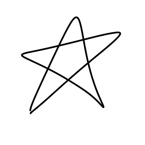 Estrela Rabisco Orgânico Linha Mão Desenhado 20977424 Png