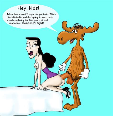 Rule 34 Bullwinkle J Moose Clothing Natasha Fatale Rocky And