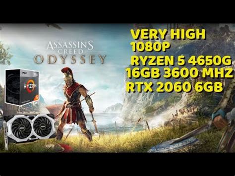 Assassin S Creed Odyssey Ryzen 5 4650G RTX 2060 6GB MSI VENTUS YouTube