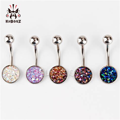 One Set Stainless Steel Navel Piercing Silver Belly Button Piercings