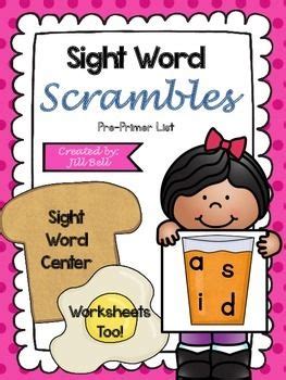 Unscramble words and other word scramble games are a great way to practice word recognition skills (not to mention spelling and suffix use.) besides being fun, they help you get more familiar with. Sight Words Center: Pre-Primer List | Sight word centers ...