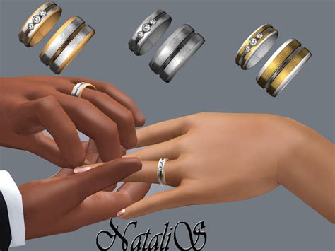 The Sims Resource Couple Carved Wedding Ring Set