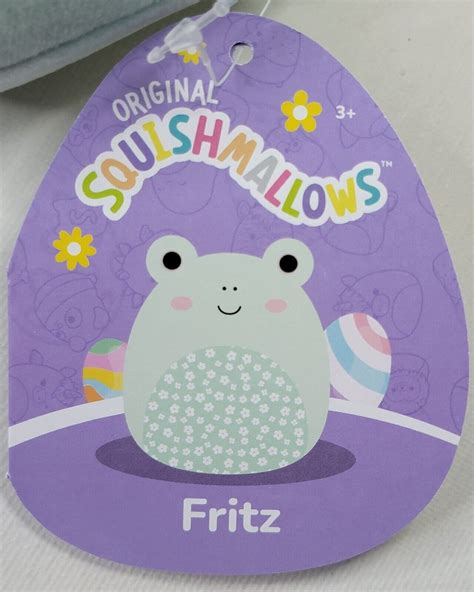 Squishmallow 45 Fritz Frog 🐸 Chonky Green Flower Belly 🌸 Easter Plush