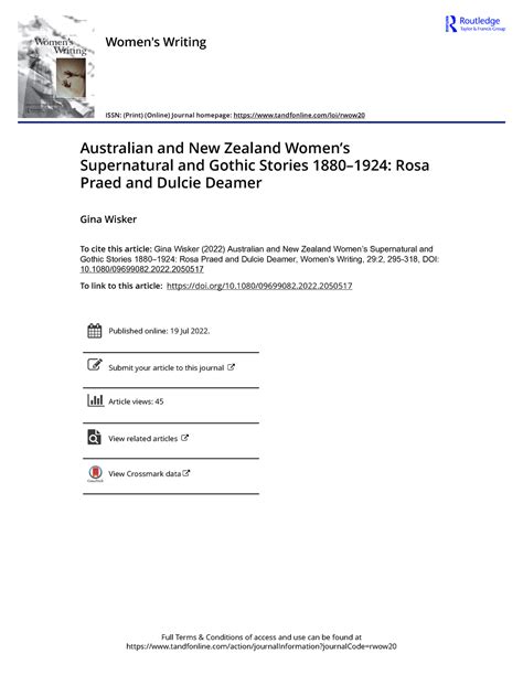 09699082 - Australian Gothic - Supplementary Material, Rosa Praed - The