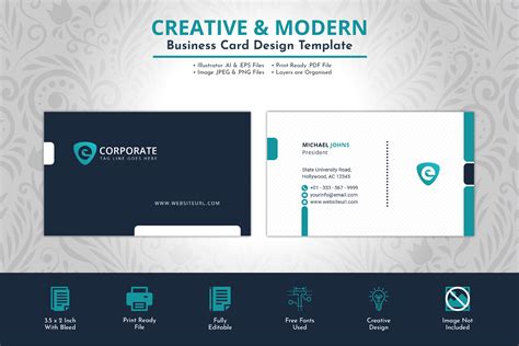 Simple Business Card Design Vector Graphic By Sagorroybd · Creative Fabrica