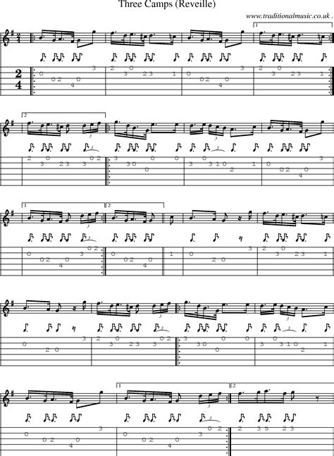 American Old Time Music Scores And Tabs For Guitar Three Camps