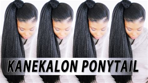 How to crochet with braiding hair: $5 High Ponytail w/ KANEKALON BRAIDING HAIR! - YouTube