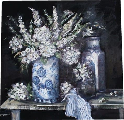 Original Painting on Panel - White Florals - Postage is ...