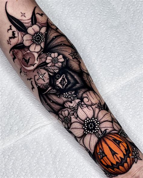 halloween sleeve tattoo designs
