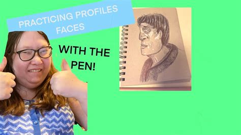 Profile Pen Portraits On Toned Gray Paper Speed Drawings Youtube