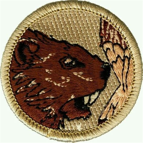 Angry Beaver Wood Badge Webelos Trading Post Rodents Boy Scouts