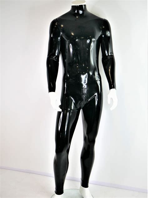 Latex Catsuit Suit For Men Neck Entry Neck Entry Etsy