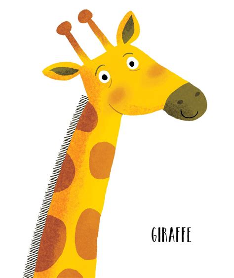 Animals On Behance Giraffe Illustration Childrens