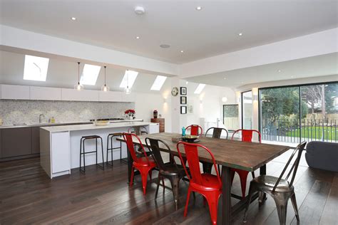 Open Plan Kitchen Extension Contemporary Dining Room London By