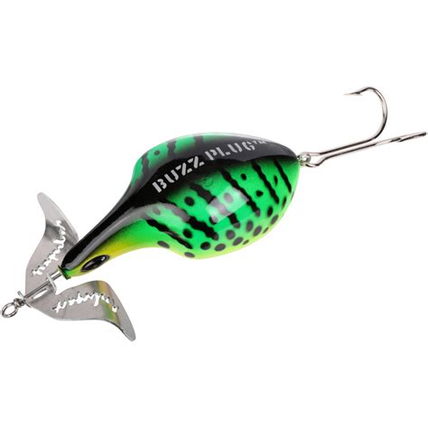 Arbogast Buzz Plug Fishing Lure Hard Bait Topwater Fire Tiger 2 78 In