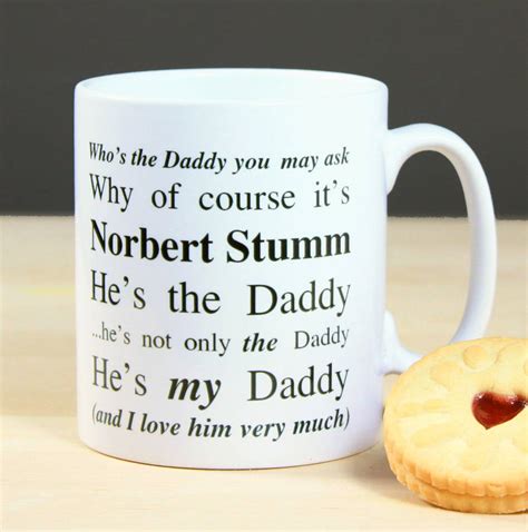 Personalised Daddy Mug By Betsy Jarvis