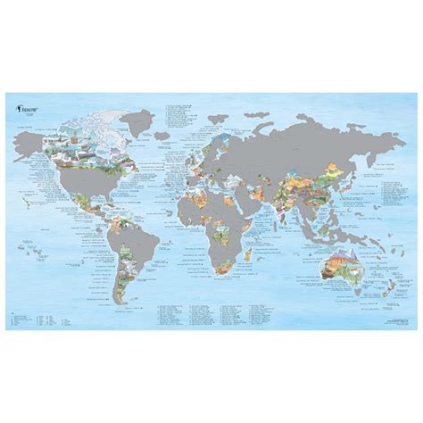 Carte amérique du nord pays et capitales. Carte du monde à gratter Randonnées | Nature & Découvertes