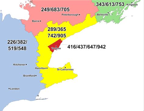 905 Area Code Map Map With Cities