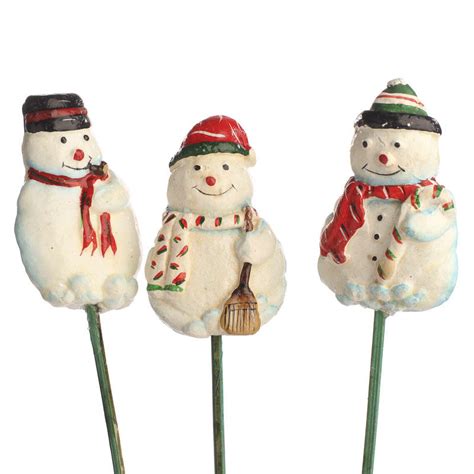 Whimsical Snowman Pick Holiday Florals Christmas And Winter