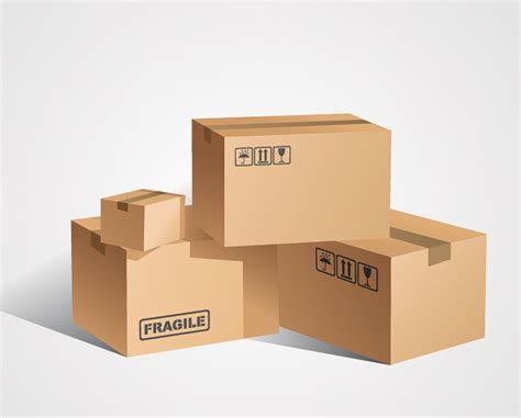 Cardboard Box Vector Set Free 免费矢量图下载 Freeimages