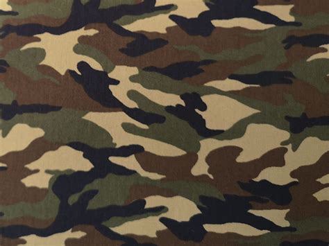 Camouflage Cotton Poplin Print Woodland