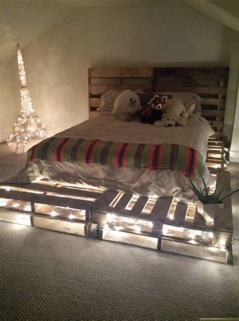 This step by step diy article is about queen bed frame free plans. 12 Genius Ideas For Pallet Bed With Lights Underneath