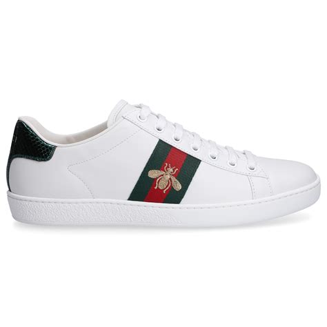 Gucci Leather Low Top Sneakers New Ace In White Lyst