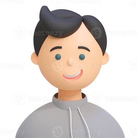 Happy Smiling Young Man Avatar 3d Portrait Of A Man Cartoon Character People Illustration
