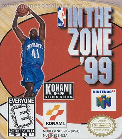 Nba In The Zone 99 Nintendo N64 Artwork Cartridge Top