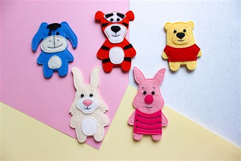 Winnie The Pooh And Friends Finger Puppets Hunny Bear And Etsy