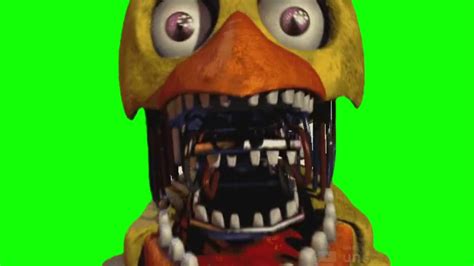 Fnaf 2 Withered Chica Jumpscare Greenscreen Youtube