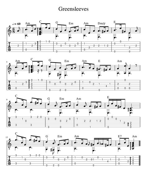 Free lead piano sheet morning has broken! Greensleeves guitar solo Sheet music for Guitar (Solo) | Musescore.com