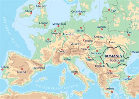 Map Of Europe With Romania Daffie Constancy