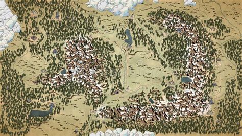 Fantasy Forest Map Drawing Stock Illustration Illustration Of