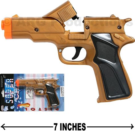 Buy Set Of 2 Golden Cap Gun Toy Revolver Pistol Detective Police