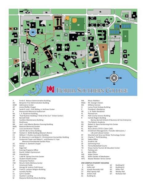 Printable Map Florida Southern College