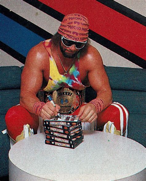 Randy Macho Man Savage Signing Wwf Wrestlemania For Nes In 1989 R