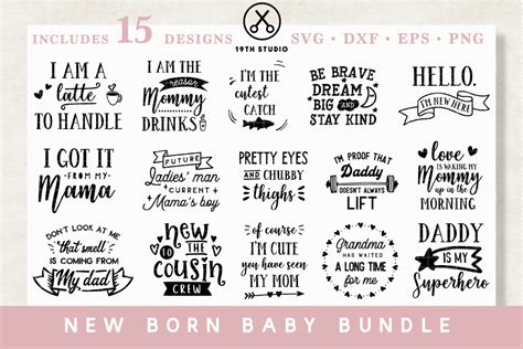 New Born Baby Svg Bundle Mb