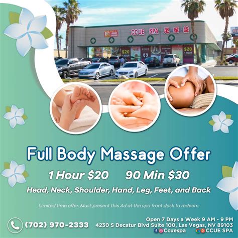 Ccue Spa And Reflexology Body Massage Spa In Las Vegas