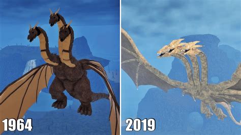 Evolution Of King Ghidorah 1964 2019 Kaiju Universe Youtube