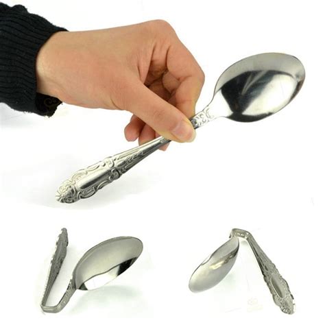 Shulemin Perfect Magic Trick Bend Spoon Bending Gimmick Close Up Magician Street Stage Silver