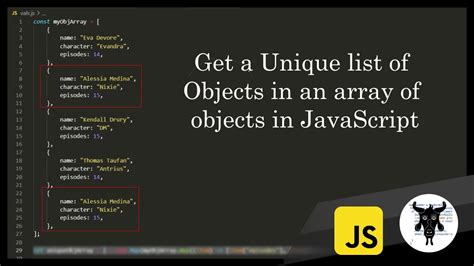 Get A Unique List Of Objects In An Array Of Object In Javascript Youtube