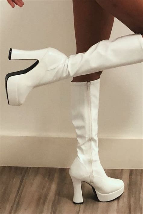 Pants And Skirts To Pair With Your Platform Boots Gogo Boots Boots White Leather Shoes
