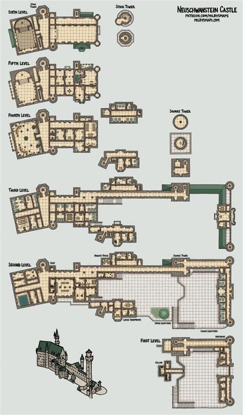 Neuschwanstein Castle Milbys Maps
