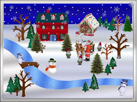 Christmas Snow Scene By Frankief On Deviantart