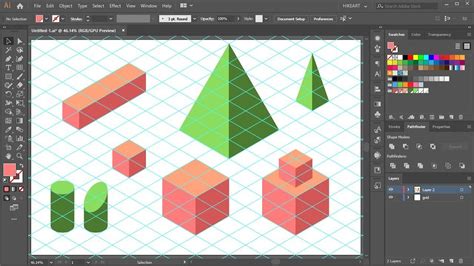 How To Create An Isometric Grid In Adobe Illustrator Youtube