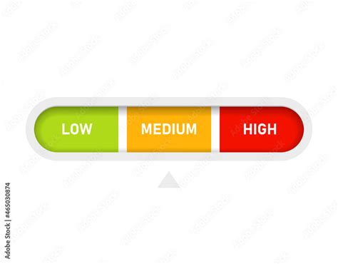 Vecteur Stock Low Medium High Level Horizontal Bar Icon Clipart Image