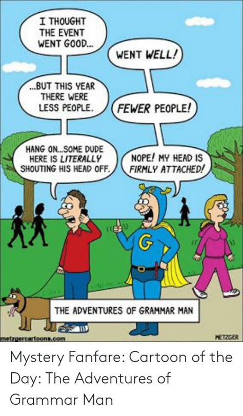 Mystery Fanfare Cartoon Of The Day The Adventures Of Grammar Man